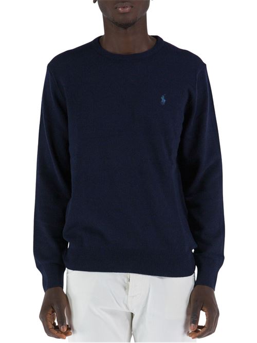 Maglione Uomo blu navy in lana POLO RALPH LAUREN | 710876714001
